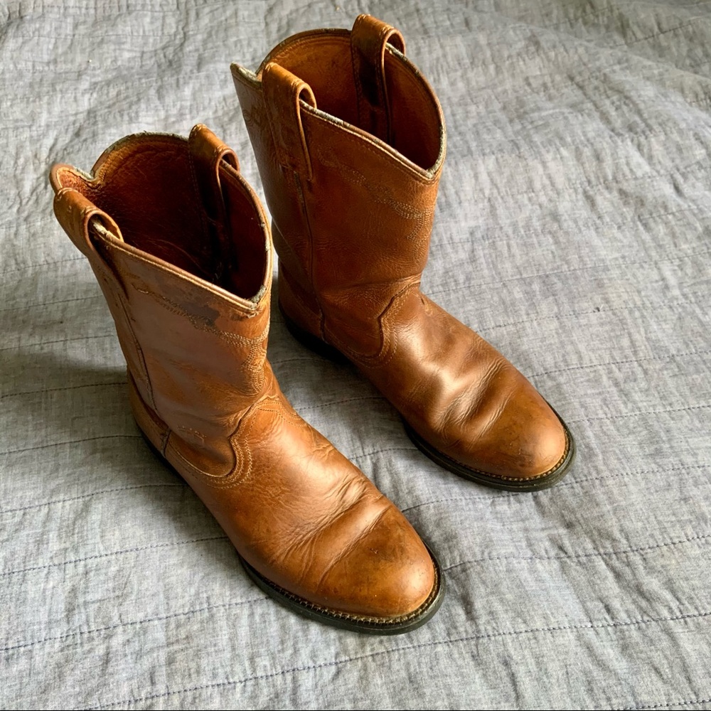 ariat heritage roper boots, distressed brown, 6.5B